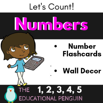 Preview of Numbers 1 - 20 Flash Cards and Wall Decor