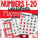 Numbers 1-20 Maze Worksheets