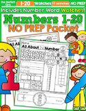 Numbers 1-20 NO PREP (with Number Word Watches)