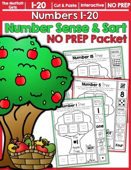 Preview of Numbers 1-20 (Number Sense and Sort)