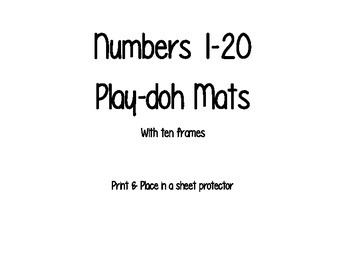 Numbers 1-20 Play-Doh Mats by Jessica Davis