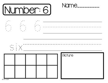 numbers 1 20 practice pages by tara west teachers pay teachers