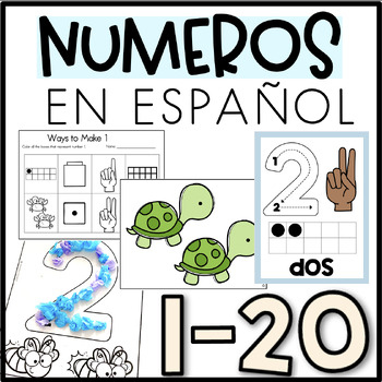 Preview of Numbers 1-20 Ready-to-Use Activities | Interactive Curriculum SPANISH VERSION