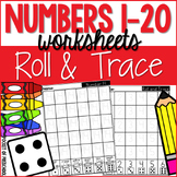 Numbers 1-20 Roll & Trace Worksheets