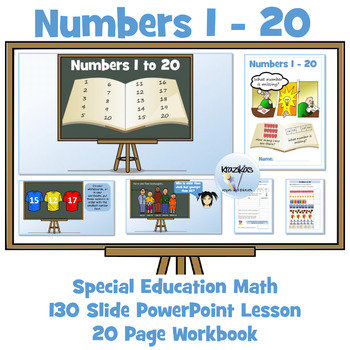 Preview of Numbers 1 - 20: Special Education Math