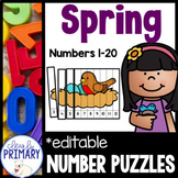 Spring Number Puzzles, Counting to 20, Spring Math Centers