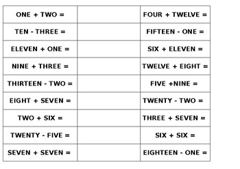 Preview of Numbers 1-20 Worksheet