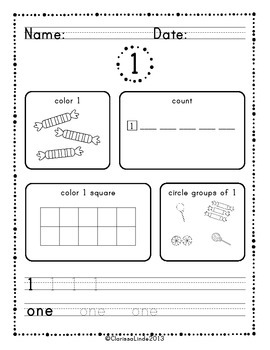 Numbers 1-20 Worksheets by Clarissa Linde | Teachers Pay Teachers