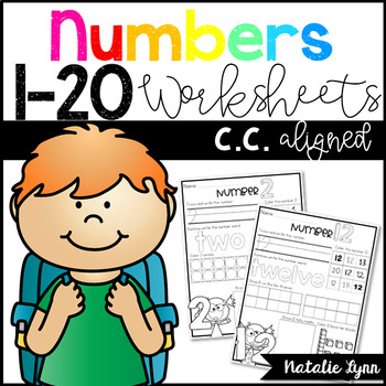 numbers 1 20 worksheets by natalie lynn kindergarten tpt