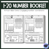 Numbers 1-20 Worksheets | ALL STATE FONTS INCLUDED