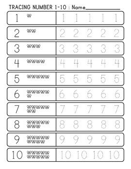 Numbers 1-20 _ Trace and fill in by FarmDOC PAPERWORK STUDIO | TPT