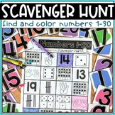 Numbers 1-30 Scavenger Hunt Center
