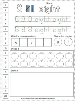 Numbers 1-50 Worksheet Set by Teaching Products | TpT