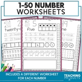 Math Worksheet Pack - Recognise, Write and Count Numbers 1