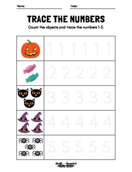 number trace 1 5 teaching resources teachers pay teachers