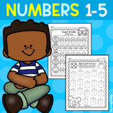 Numbers 1-5 Worksheets (Kindergarten Math, Back to School)