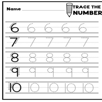 Numbers 1-50 Tracing Worksheets. by Cacth The Moon | TPT