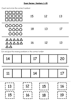 Preview of Numbers 1- 60 Worksheets