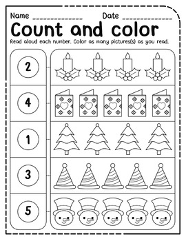 Numbers 1 To 5 Worksheets For Preschool, Counting Objects 1 5 Worksheets