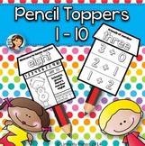 Numbers 1 to 10 Pencil Toppers