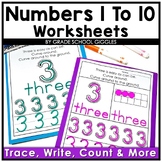 Numbers 1 to 10 Worksheets: Tracing & Printing Numbers Wit