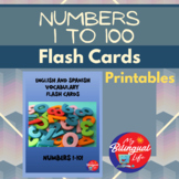 Numbers 1 to 100 - Bilingual Vocabulary Words Printables