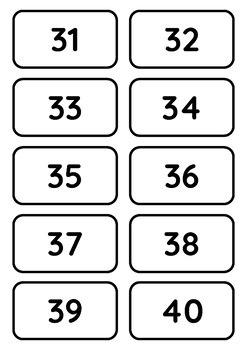 Numbers 1 to 100, black on white Stock Illustration