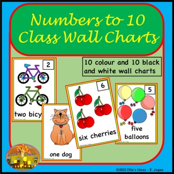 Preview of Numbers 1 to 20 Bulletin Board Wall Charts BUNDLE