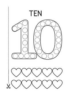 Numbers 1 to 10 Dot marker and counting | Dot Marker Activity Worksheets