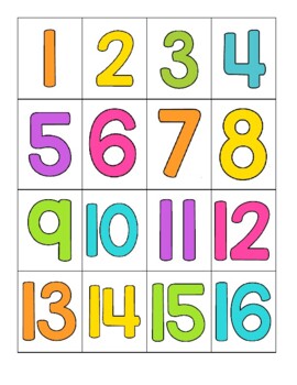 Numbers 1 to 20 Matching Cards by Resources by Hairus | TPT