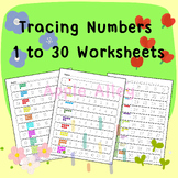 Numbers 1 to 30 Worksheets, Tracing Numbers, Number of the