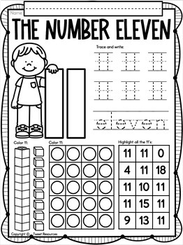 teen numbers bundle 11 20 no prep printables for