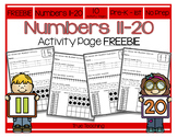 Numbers 11-20 Activity Page Freebie