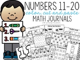 Numbers 11-20 Color, Cut, and Paste Math Journals
