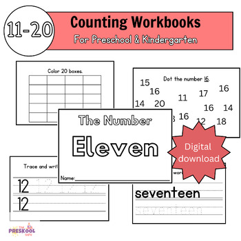 Preview of Numbers 11-20 Counting Workbooks