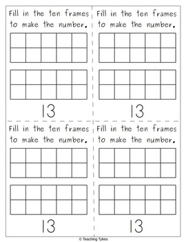 Numbers 11-20 Exit Tickets by Teaching Tykes | Teachers Pay Teachers