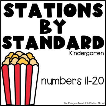 Preview of Numbers 11-20 Math Stations Kindergarten
