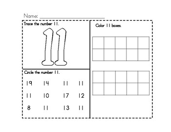 numbers 11 20 math worksheets by leeann belvedere tpt