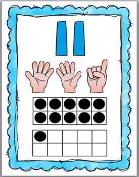 ten frames number posters with counting fingers finger