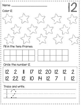 numbers 11 20 practice pages by sarah shelton teachers pay teachers