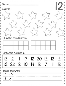 numbers 11 20 practice pages by sarah shelton teachers