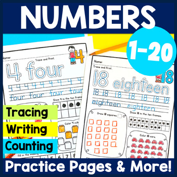 numbers 11 20 worksheets and pocket chart cards by clearly primary