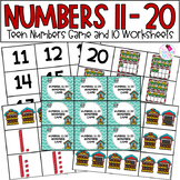 Numbers 11-20 - Teen Numbers - Subitizing - Math Game Worksheets
