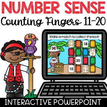 Preview of Numbers 11-20 Teen Number Sense Activity Counting Fingers Digital Math Game