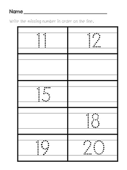 Numbers 11-20 Worksheets | Tracing & Missing Numbers 11-20 - Free by EDU 39