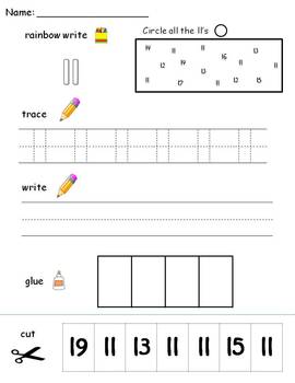 numbers 11 20 printable worksheets find write trace and glue