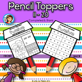 Numbers 11 to 20 {Pencil Toppers}