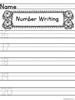 Numbers 16-20 Playdough Mat, Worksheets, Counting Mat, and More | TpT