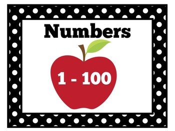 polka dot numbers 1 100 teaching resources teachers pay teachers