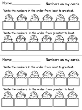 numbers sense worksheets number sequencing activities by